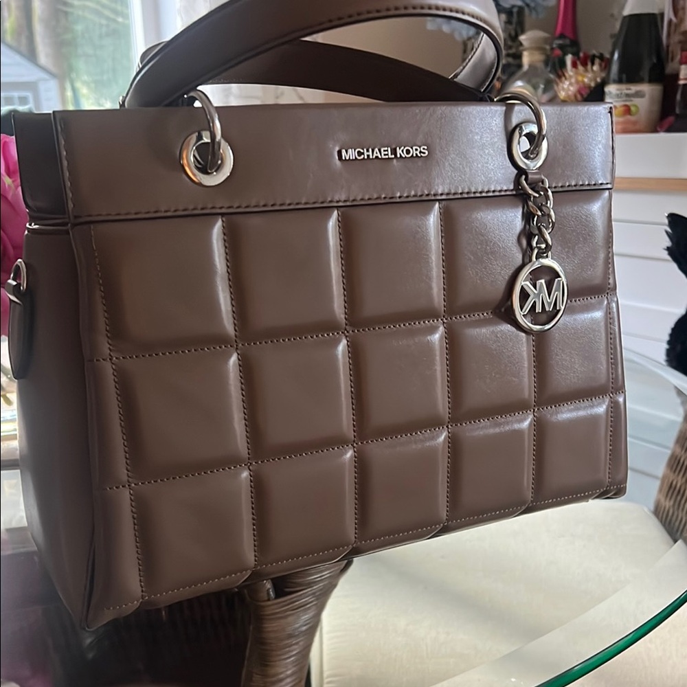 Michael Kors Brown Quilted Handbag